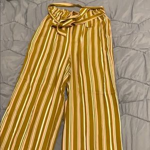 Gold striped pants